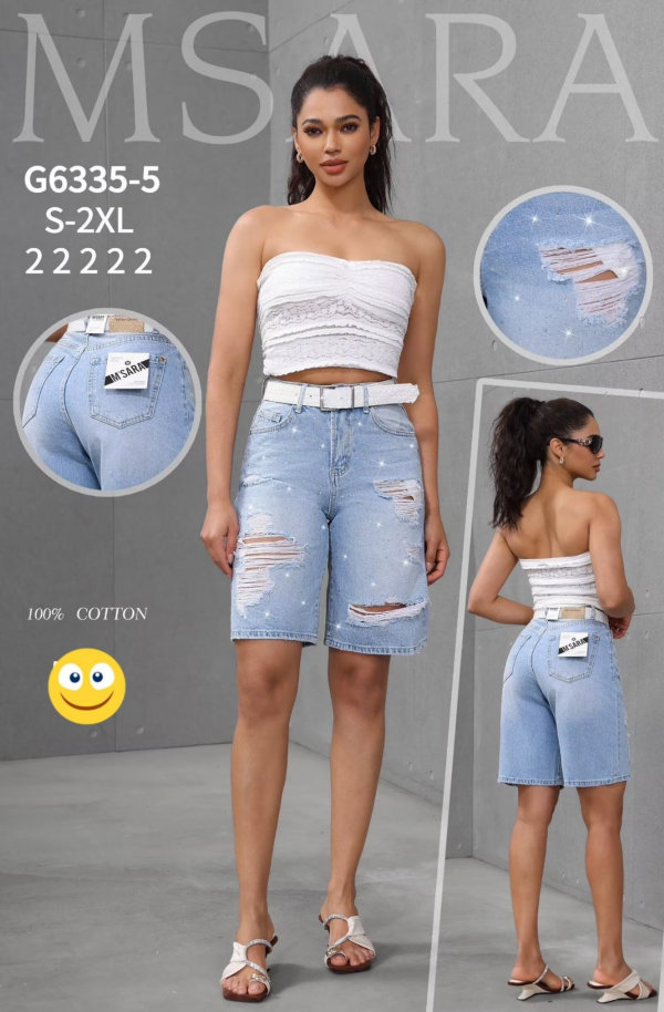 Rybaczki damskie jeansy Roz S-2XL, 1 Kolor Paczka 10 szt